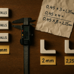 Extrusion width 3D printing mistake math laid out in parts, calipers, and crushed confidence.
